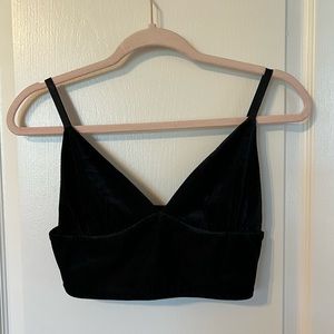 Black Velvet Crop Top